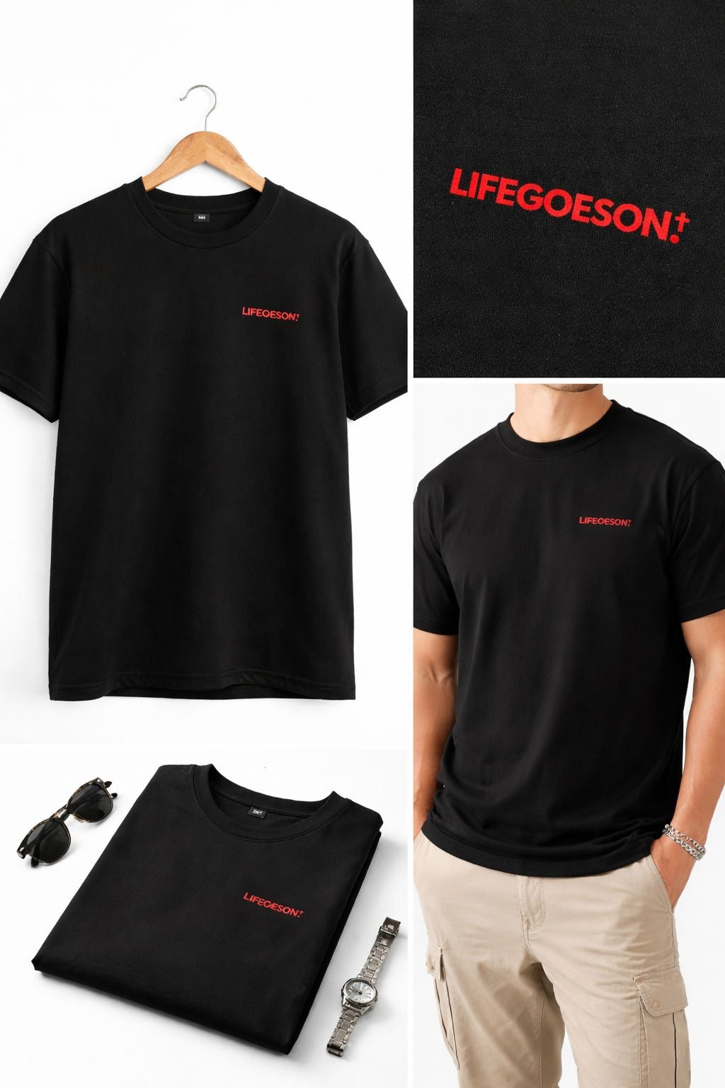 LIFEGOESON T-SHIRT™ | FAITH Heren