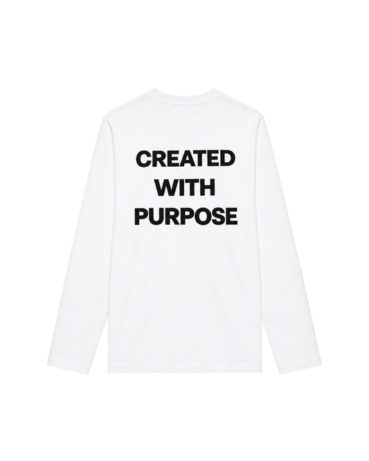 CREATED WITH PURPOSE LONGSLEEVE WIT